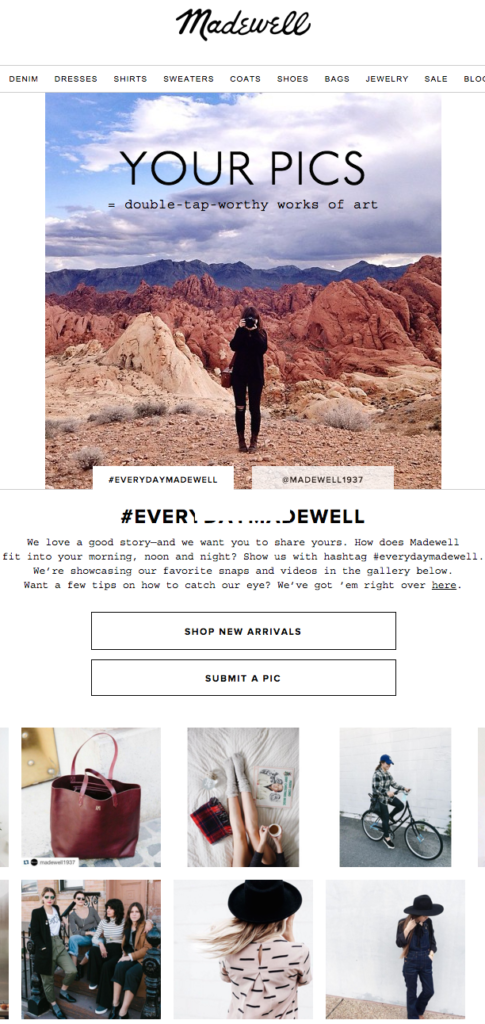 Madwel user-generated content example