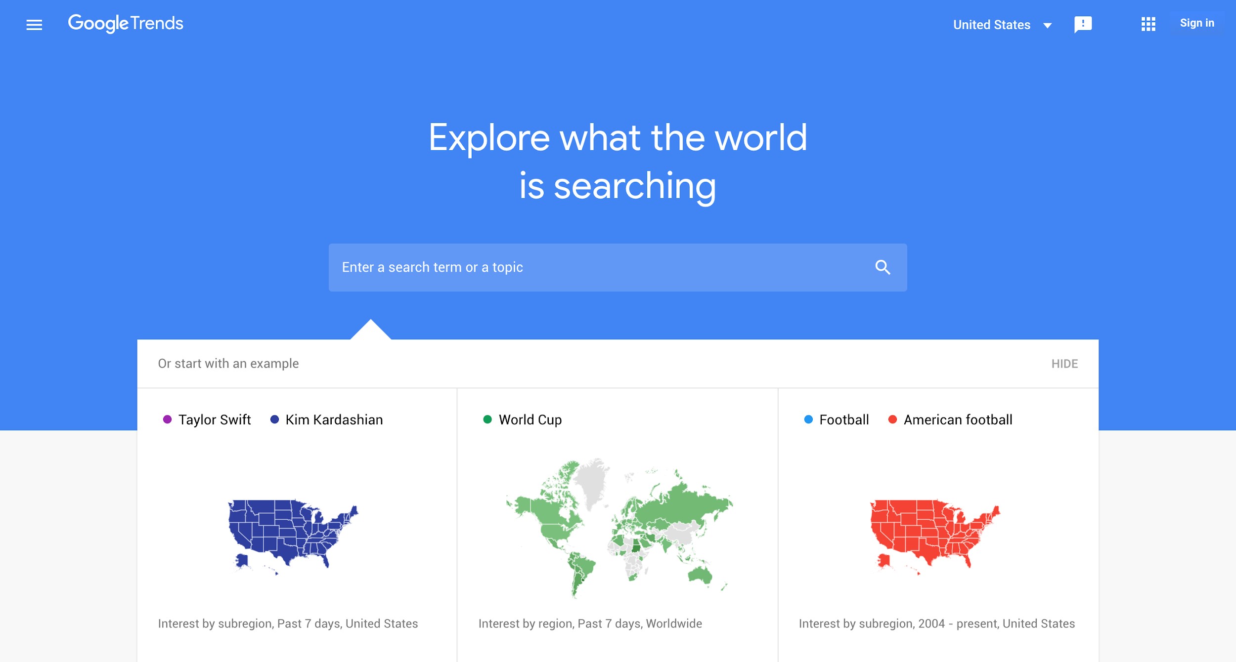 explore what the world is searching