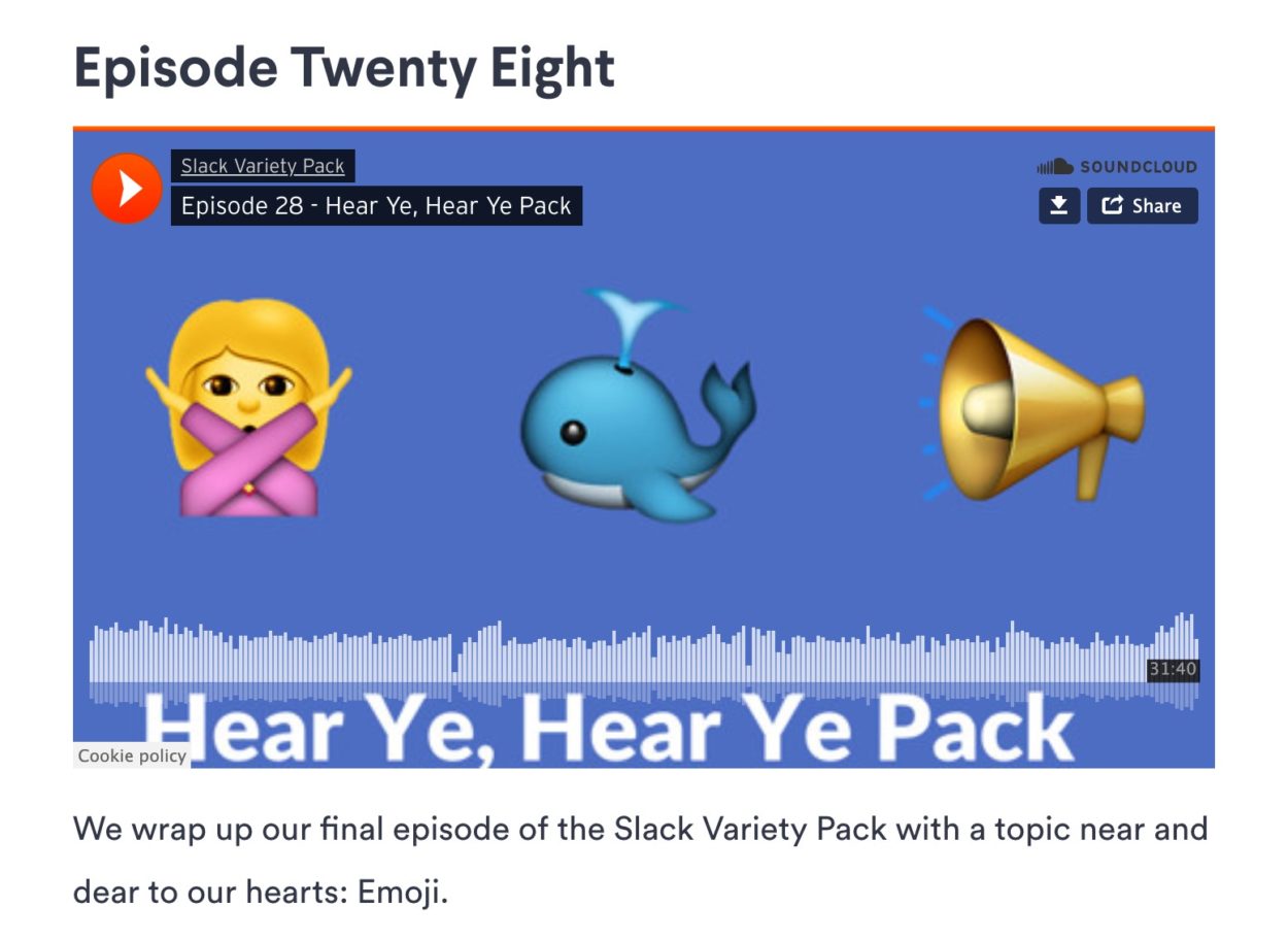 Slack podcast example