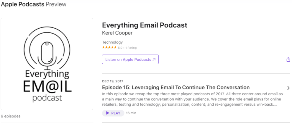podcast on Apple 
